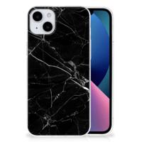iPhone 15 Plus | TPU | Siliconen hoesje | Marmer Zwart - Origineel Cadeau Vader