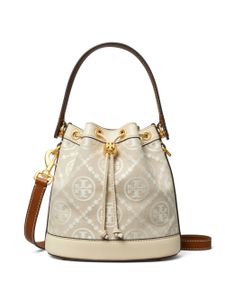 Tory Burch sac seau à logo embossé - Tons neutres