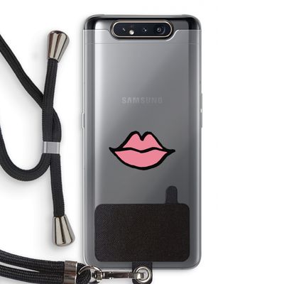 Kusje: Samsung Galaxy A80 Transparant Hoesje met koord