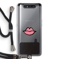 Kusje: Samsung Galaxy A80 Transparant Hoesje met koord