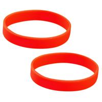 Siliconen armbandjes - 20x - stretch - rood - polsbandjes - volwassenen