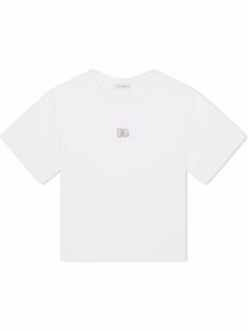 Dolce & Gabbana Kids t-shirt en coton à logo DG - Blanc