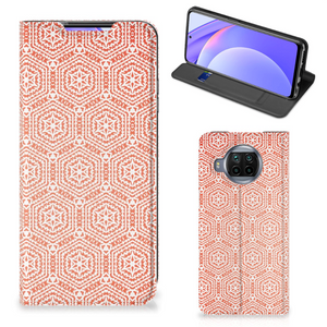 Xiaomi Mi 10T Lite Hoesje met Magneet Pattern Orange