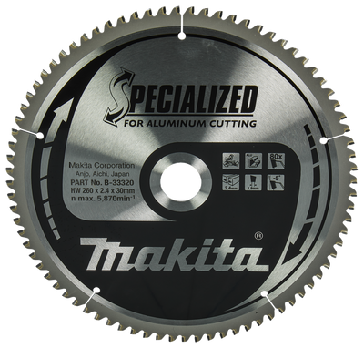 Makita Accessoires Afkortzaagblad Aluminium | Specialized 260x30x2,4 80T -5g - B-33320 - B-33320