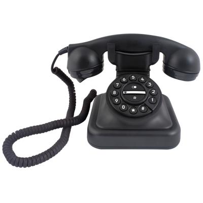 Fysic Graham - Retro telefoon vaste lijn, zwart