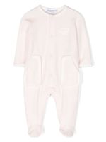 Emporio Armani Kids barboteuse à logo appliqué - Rose