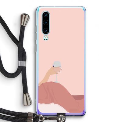 Wine: Huawei P30 Transparant Hoesje met koord