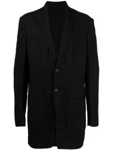 Rick Owens blazer en laine à simple boutonnage - Noir