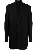 Rick Owens blazer en laine à simple boutonnage - Noir