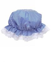 Slaapmuts kort blauw/wit gestreept