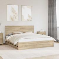 Bedframe met lade Sonoma Eiken 180 x 200 cm Ingenieurshout