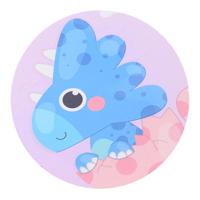 Johntoy Happy world kleurveranderend badboekje dino - thumbnail