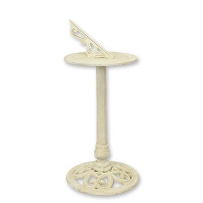 A CAST IRON SUNDIAL ON STAND