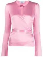 Blumarine blouse à taille ceinturée - Rose