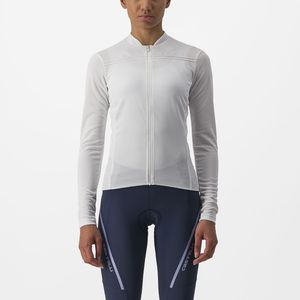 Castelli Anima 4 fietsshirt lange mouw wit dames S