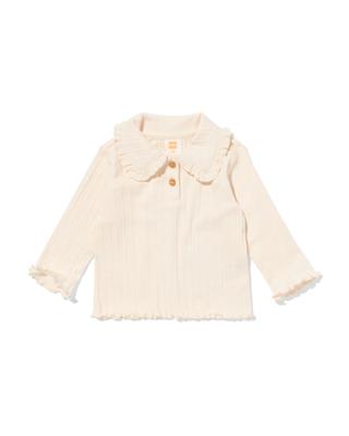 HEMA Baby T-shirt ajour vlinder ecru (ecru)