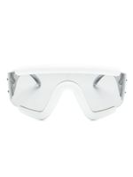 Moncler Eyewear lunettes de soleil Lancer à monture oversize - Blanc Moncler Eyewear lunettes de soleil Lancer à monture oversize - Blanc