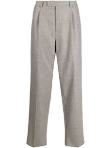 Zegna pressed-crease tailored-cut trousers - Marron