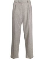 Zegna pressed-crease tailored-cut trousers - Marron