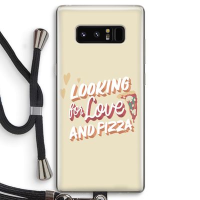 Pizza is the answer: Samsung Galaxy Note 8 Transparant Hoesje met koord
