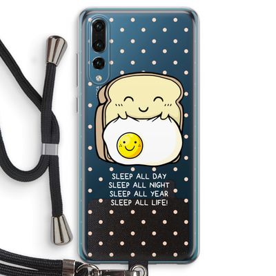 Sleep All Day: Huawei P20 Pro Transparant Hoesje met koord