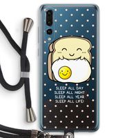Sleep All Day: Huawei P20 Pro Transparant Hoesje met koord