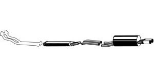 Simons uitlaat passend voor BMW 5 serie E28 Sedan 528i/iA 9/1982- 035H5