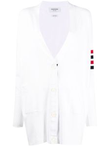 Thom Browne cardigan à 4 bandes signature - Blanc