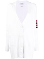 Thom Browne cardigan à 4 bandes signature - Blanc