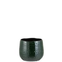 J-Line bloempot Patroon - keramiek - groen - medium - Ø 18 cm