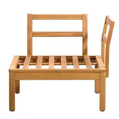 Hoekfauteuil Orleàns - eucalyptushout - 78x78x65 cm - Leen Bakker