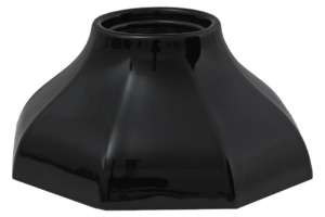 Plafondarmatuur/wandarmatuur opbouw Cana ceramic zwart E27 fitting Perluci