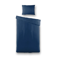 Dekbedovertrek PercaleKatoen Uni Navy Eenpersoons (140x200 Cm) Navy Percale Katoen Effen Presence - Overtrek - 140x200 Cm (Eenpersoons) - - Dekbed-Discounter.nl