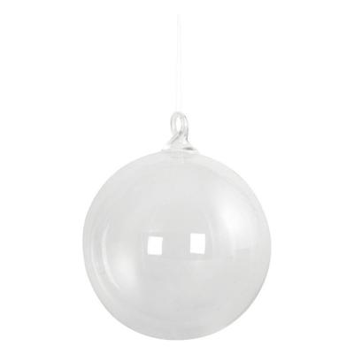Hobby/diy kerstballen - 5x st - transparant - D14 cm - kunststof - knutselen
