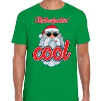 Fout kerst shirt Stoere kerstman motherfucking cool groen heren - thumbnail