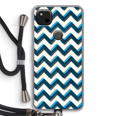 Onderbroken lijn: Pixel 4a Transparant Hoesje met koord