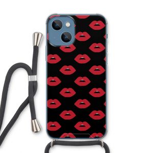Lips: iPhone 13 Transparant Hoesje met koord