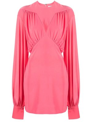 The Attico robe courte à effet froncé - Rose