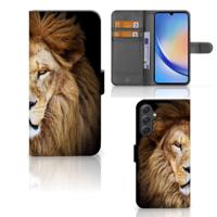 Samsung Galaxy A24 4G | Telefoonhoesje | Met pasjeshouder | Leeuw