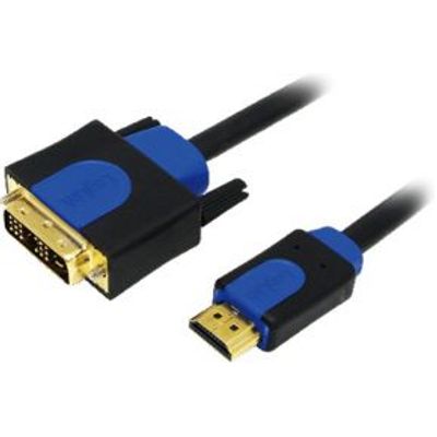 LogiLink CHB3105 video kabel adapter DVI- HDMI zwart/blauw 5m