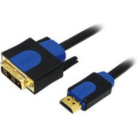 LogiLink CHB3105 video kabel adapter DVI- HDMI zwart/blauw 5m