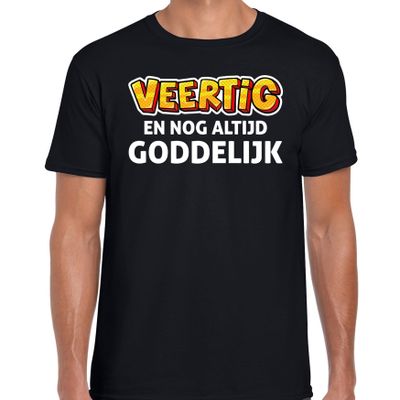 Verjaardag cadeau t-shirt 40 jaar - veertig en goddelijk zwart voor heren Verjaardag cadeau t-shirt 40 jaar - veertig en goddelijk zwart voor heren