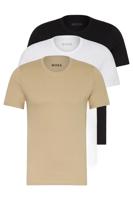 Hugo Boss T-shirt Classic 3-pack beige-zwart-+wit