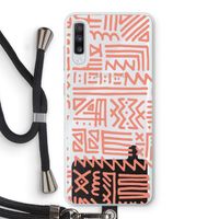 Marrakech Pink: Samsung Galaxy A70 Transparant Hoesje met koord