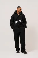 Equalité Teddy Full Zip Jas Heren Zwart - Maat S - Kleur: WitZwart | Soccerfanshop