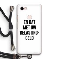 Belastinggeld: Pixel 3 Transparant Hoesje met koord