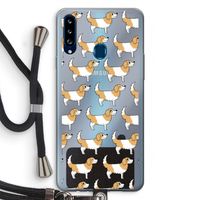 Doggy: Samsung Galaxy A20s Transparant Hoesje met koord