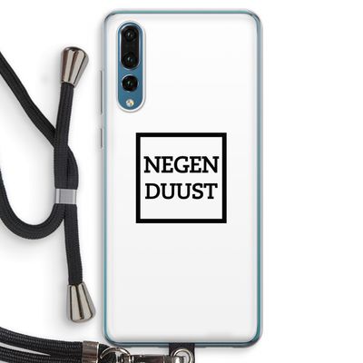Negenduust vierkant: Huawei P20 Pro Transparant Hoesje met koord