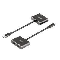 CLUB3D MST hub USB3.2 Gen2 Type-C(DP Alt-Mode) to DisplayPort + HDMI 4K60Hz M/V - thumbnail