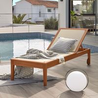Kave Home Ligstoel 'Caterin', 195cm, kleur Naturel Kave Home Ligstoel 'Caterin', 195cm, kleur Naturel